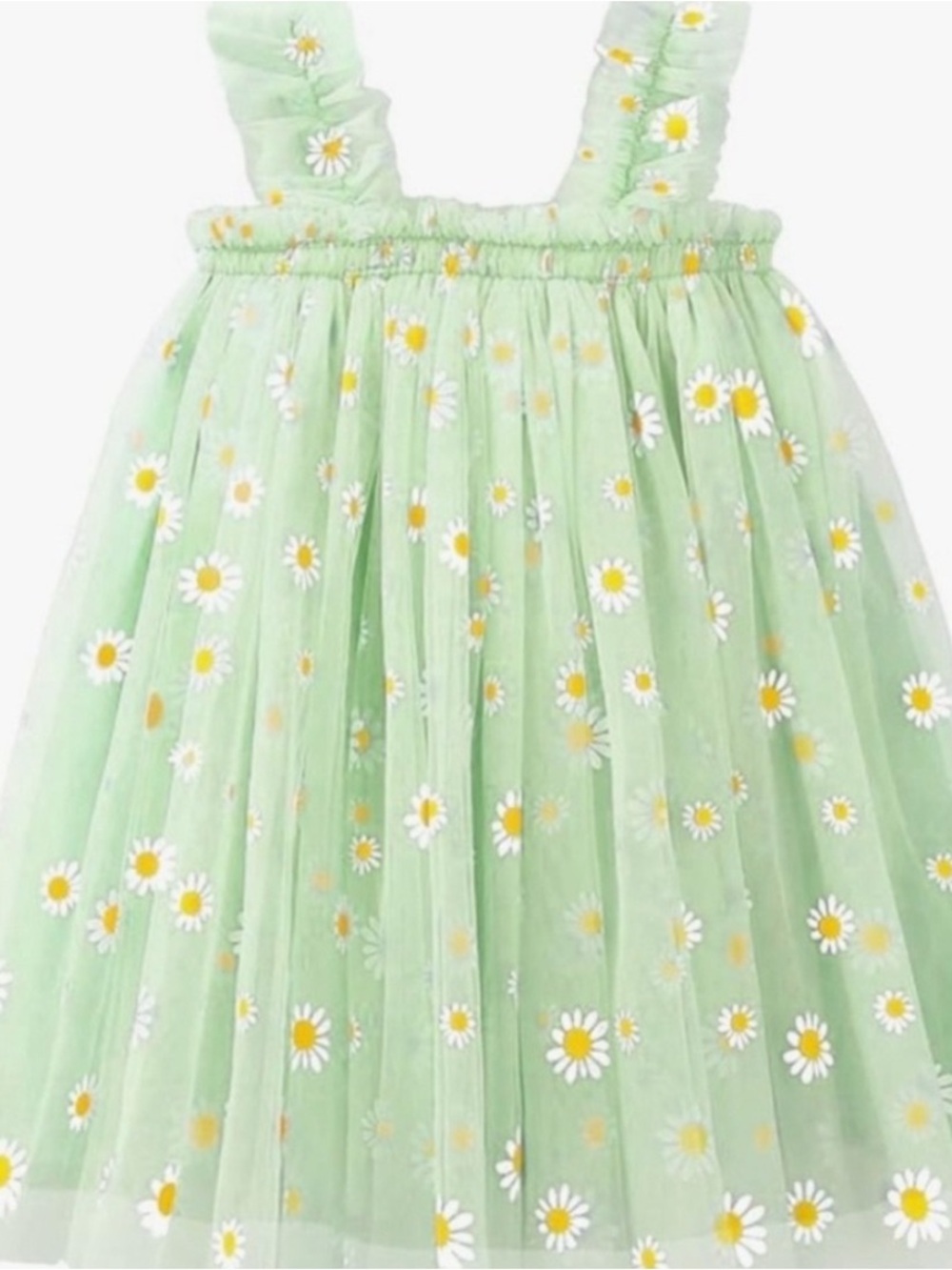 Mint Green Daisy Tulle Dress